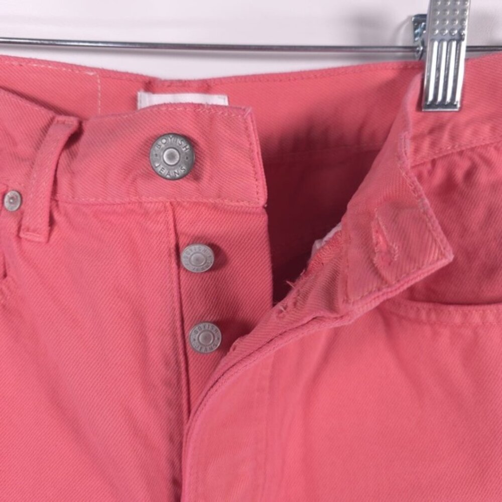 NWT BOYISH The Toby Straight Jeans Pretty Pink Tapered High Waist Button‎ Fly 26 - Picture 11 of 16